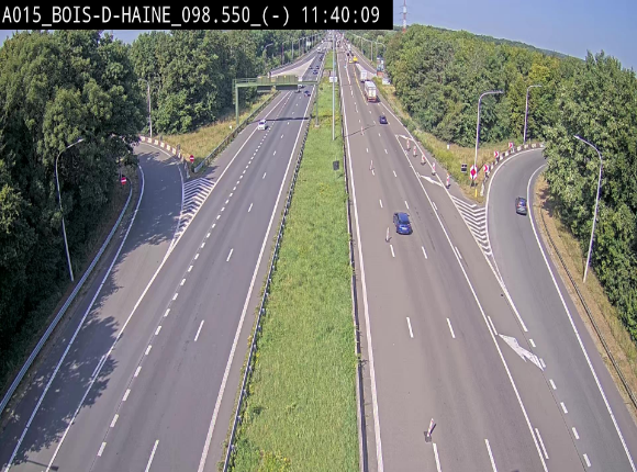 Webcam autoroute Belgique - Bois d'Haine - E42 - BK 98.6