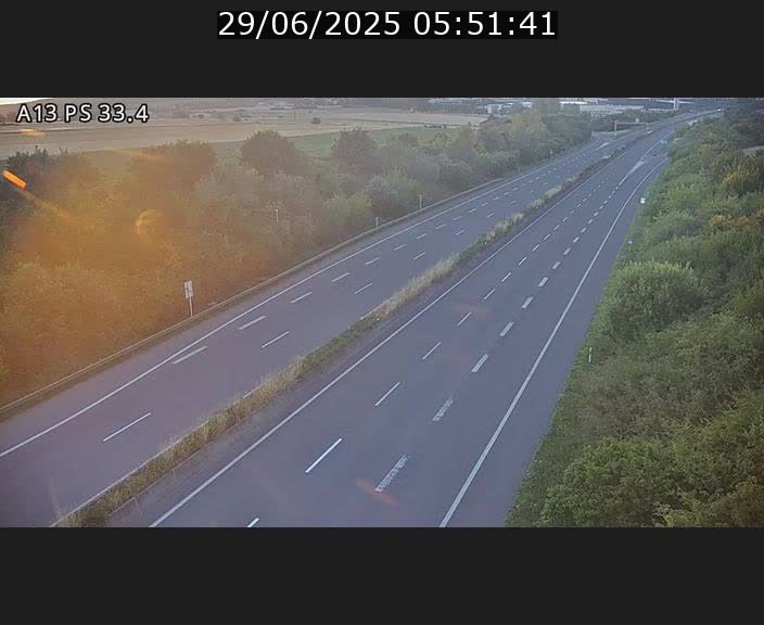Webcam trafic sur A13 à hauteur de Mondorf-les-Bains en direction d'Altwies