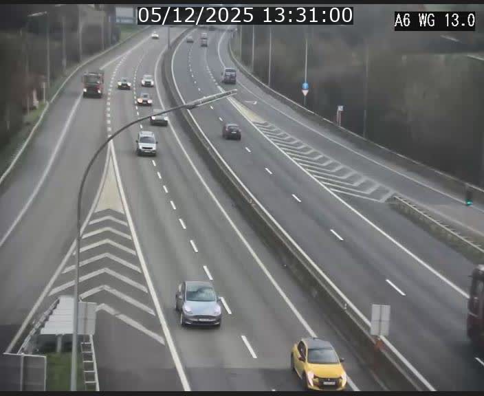 Traffic live webcam Luxembourg Mamer - A6 - BK 13 - direction Luxembourg/France/Allemagne
