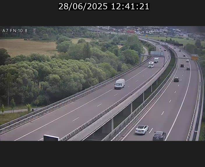 Caméra trafic Luxembourg - A7, Tunnel Gousselerbierg, sortie sud, direction rond-point Lorentzweiler (BK 10.8)