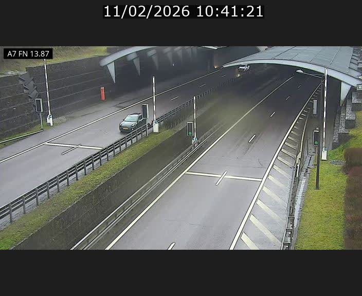 Caméra trafic Luxembourg - A7, Tunnel Gousselerbierg, entrée nord, direction Lorentzweiler