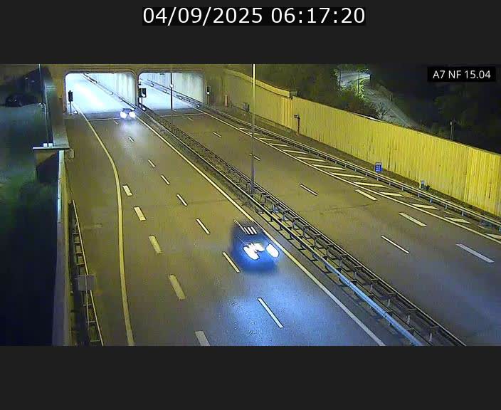 Caméra trafic Luxembourg - A7, Tunnel Mersch, entrée sud, direction Ettelbruck