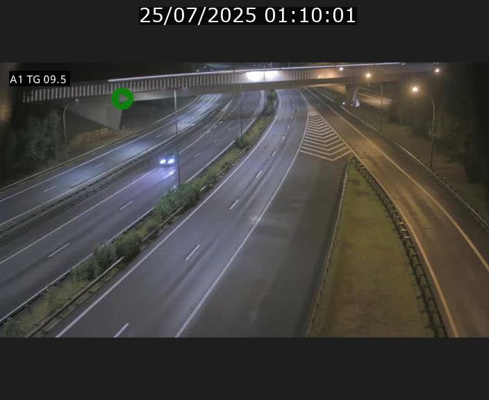 Traffic live webcam Luxembourg Jonction Grünewald - A1 direction Luxembourg-ville - BK 9.5