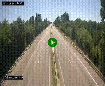 Webcam routière à la fin de la N10, en périphérique ouest d'Angouleme, proche de la jonction avec l'A10