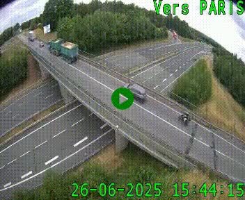 Clone of Caméra routière sur l'autoroute A20 au nord de Limoges, à la jonction avec la N520. Vue orientée vers Paris