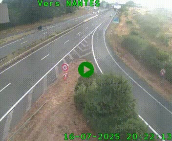 Webcam N147 au nord de Poitiers et à la jonction avec la A10