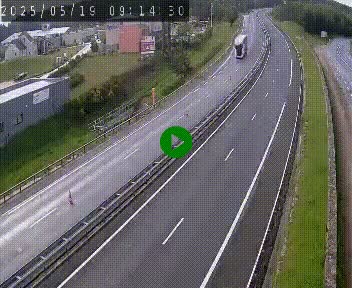 Caméra autoroute A75 à hauteur du col du rocher blanc en direction de Montpellier