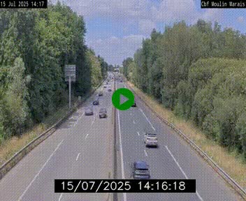Webcam sur le périphérique de Nantes (N844) entre la Porte de Saint-Luce et la Porte d'Anjou, à l'est de la ville