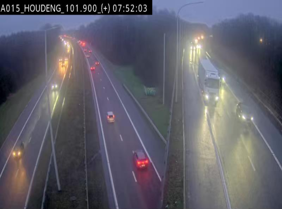 Webcam autoroute Belgique - Houdeng-Goegnies - Jonction E19/E42 direction Tournai/Mons - BK 101.85