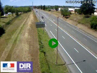Webcam à Mably, à proximité de Roanne en direction de Moulins sur la N7