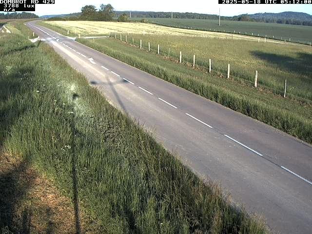 Webcam à Dombrot-le-Sec dans le département des Vosges sur la D429 à 407 mètres d'altitude