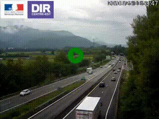 Caméra trafic à Meylan sur la Rocade-Sud de Grenoble en direction d'Aix-en-Provence