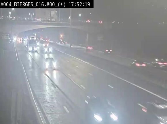 Webcam à Wavre, à hauteur de la sortie 5 Bierges. Vue orientée vers Namur