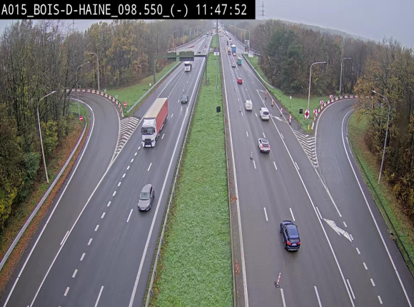 Webcam autoroute Belgique - Bois d'Haine - E42 - BK 98.6