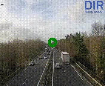 Webcam sur le périphérique de Caen (N814) à l'est de la ville, à Mondeville hauteur de la sortie 2, Presqu'île-Rives de l'Orne, au bout de l'autoroute A13