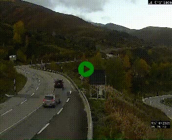 Webcam au carrefour de la croisade, à la jonction entre la N22 et la N320, avant le poste de douane franco-andorrane. Webcam à 1790 mètres d'altitude