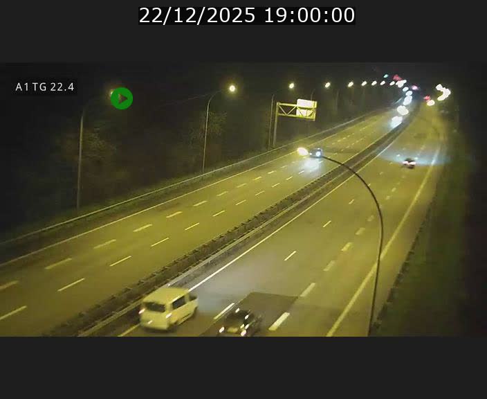 Traffic live webcam Luxembourg Flaxweiler - A1 direction Luxembourg - BK 22.4