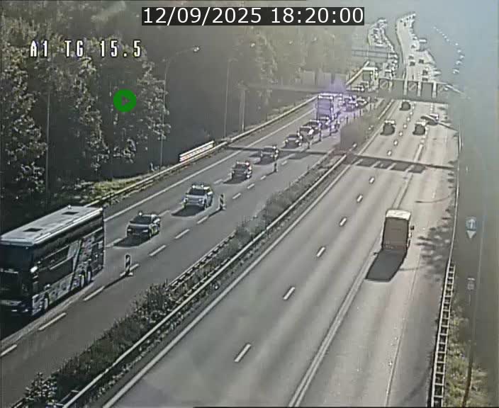 Traffic live webcam Luxembourg Munsbach - A1 direction Luxembourg - BK 15.5