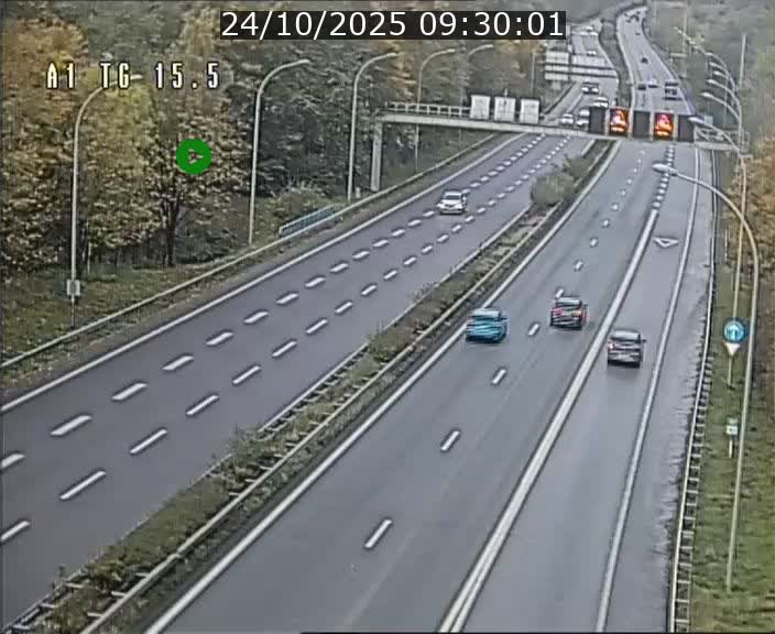 Traffic live webcam Luxembourg Munsbach - A1 direction Luxembourg - BK 15.5