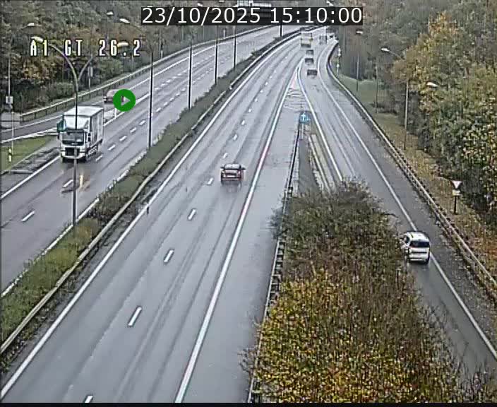 Traffic live webcam Luxembourg Grevenmacher - A1 direction Allemagne - BK 26.2
