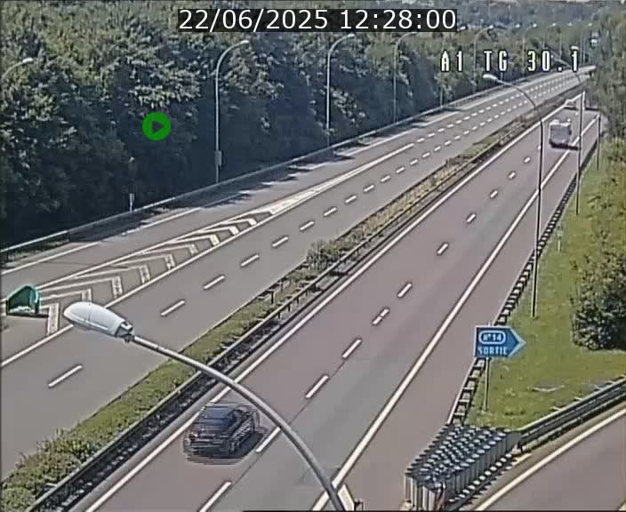 Traffic live webcam Luxembourg Grevenmacher - A1 direction Luxembourg - BK 30.1