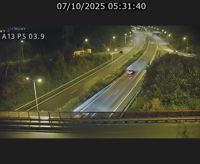 Traffic live webcam Luxembourg Differdange - A13 direction Esch-sur-Alzette - BK 3.9