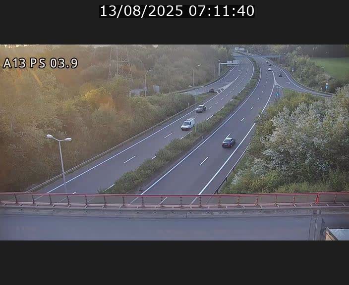 Traffic live webcam Luxembourg Differdange - A13 direction Esch-sur-Alzette - BK 3.9