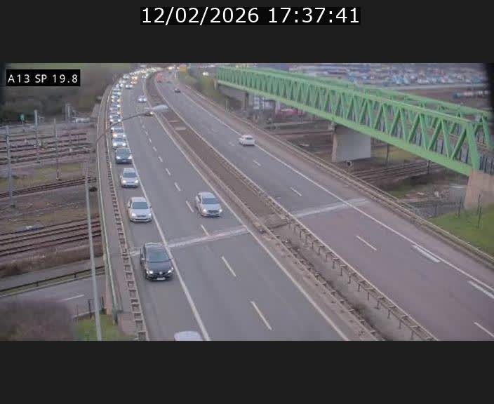Traffic live webcam Luxembourg Croix de Bettembourg - A13 direction Esch-sur-Alzette - BK 19.8