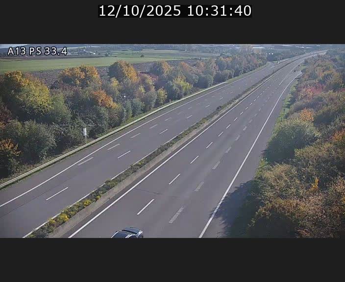 Webcam trafic sur A13 à hauteur de Mondorf-les-Bains en direction d'Altwies