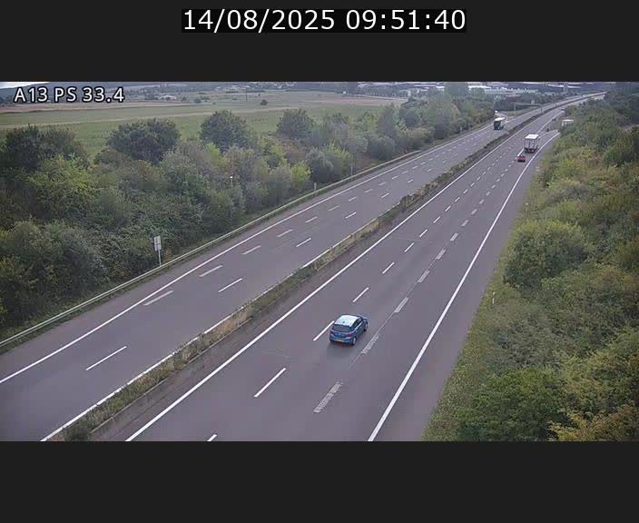 Webcam trafic sur A13 à hauteur de Mondorf-les-Bains en direction d'Altwies