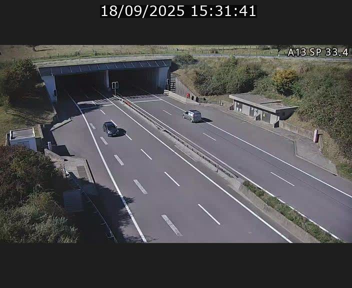 Webcam trafic sur A13 à hauteur d'Altwies en direction de Mondorf-les-bains et en provenance de l'Allemagne