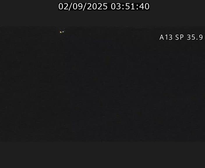 Webcam trafic sur A13 à l'entrée ouest du tunnel Markusbierg à Remerschen. Vue orientée vers Mondorf-les-Bains.
