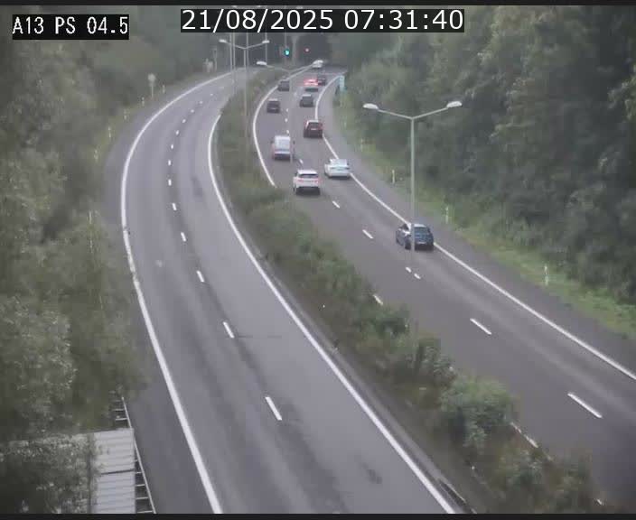 Traffic live webcam Luxembourg Differdange - A13 direction Esch-sur-Alzette - BK 4.5