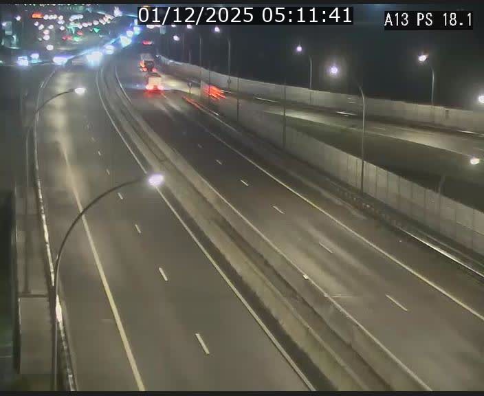 Traffic live webcam Luxembourg Dudelange - A13 direction Croix de Bettembourg - BK 18.1