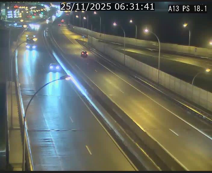 Traffic live webcam Luxembourg Dudelange - A13 direction Croix de Bettembourg - BK 18.1