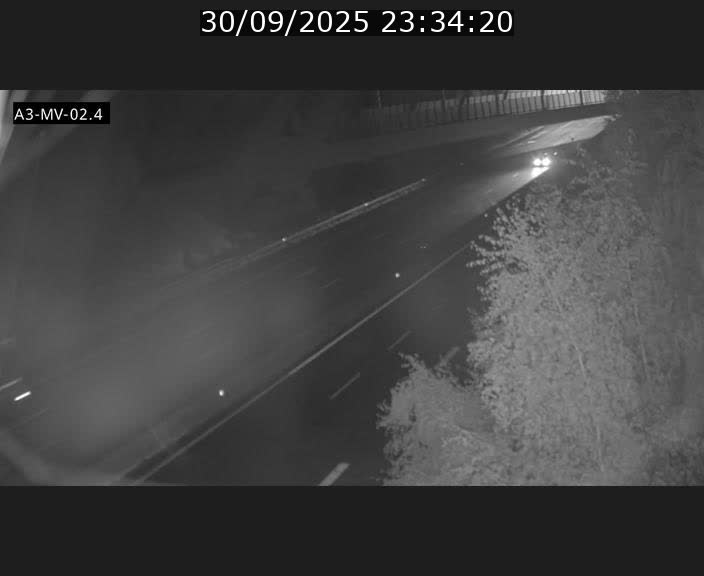 Webcam autoroute de la France (A3) au Luxembourg à Fentange, à proximité de la Croix de Gasperich. Vue orientée vers la Cloche d'Or