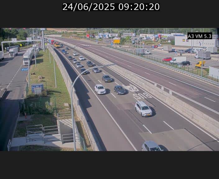 Traffic live webcam Luxembourg Aire de Berchem - A3 - BK 5 - direction France