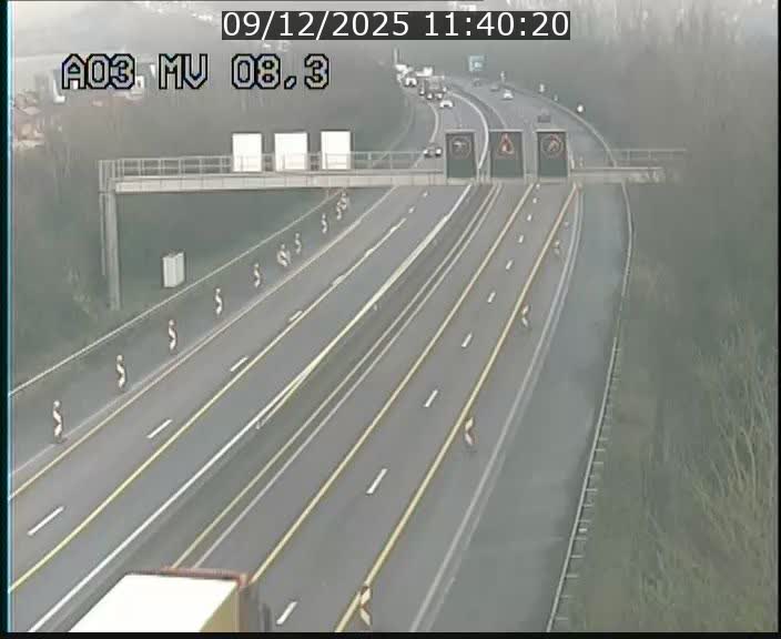 Webcam Autoroute après la Croix de Bettembourg en direction de Luxembourg sur l'A3
