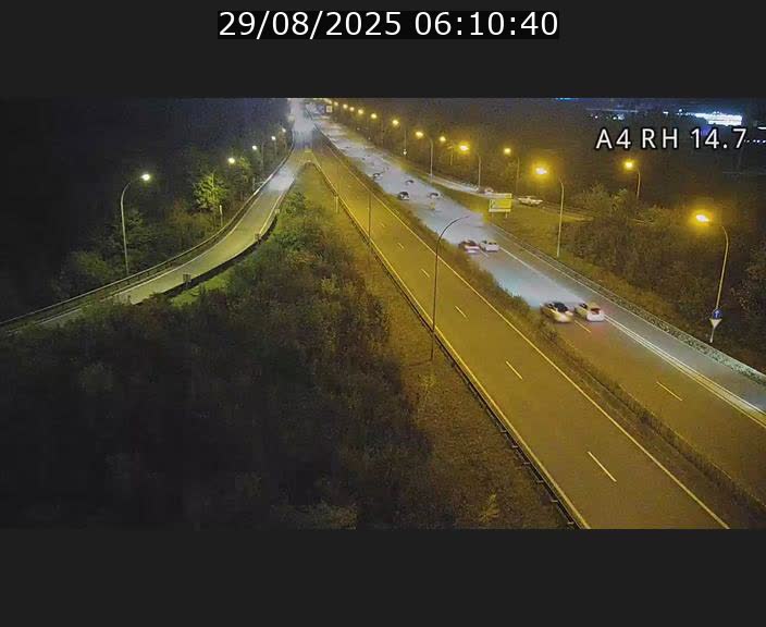 Traffic live webcam Luxembourg Jonction Lankelz - A4 - BK 14.7 - direction Luxembourg