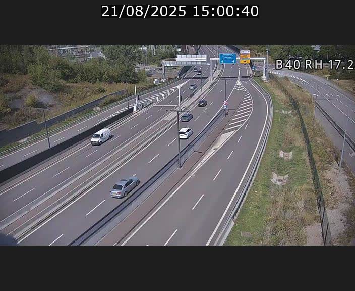 Webcam sur le contournement d'Esch Belval à hauteur de la sortie Université de Luxembourg. Vue orientée vers Luxembourg