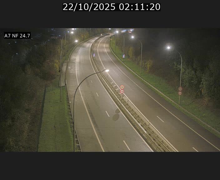 Caméra trafic Luxembourg - A7, Schieren direction Mersch