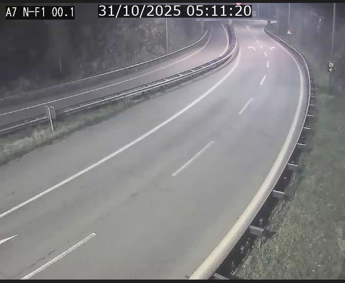 Webcam autoroute Luxembourg A7 située dans la sortie 1 Waldhof, vers la N11, avant le Tunnel Stafelter