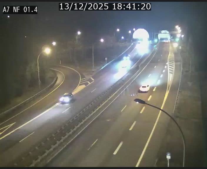 Caméra autoroute Luxembourg A7 - Echangeur Waldhaff - direction Tunnel Stafelter