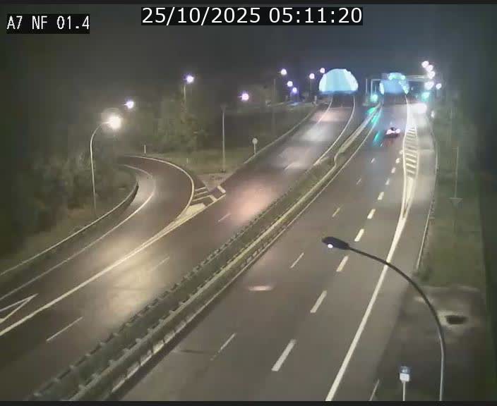 Caméra autoroute Luxembourg A7 - Echangeur Waldhaff - direction Tunnel Stafelter