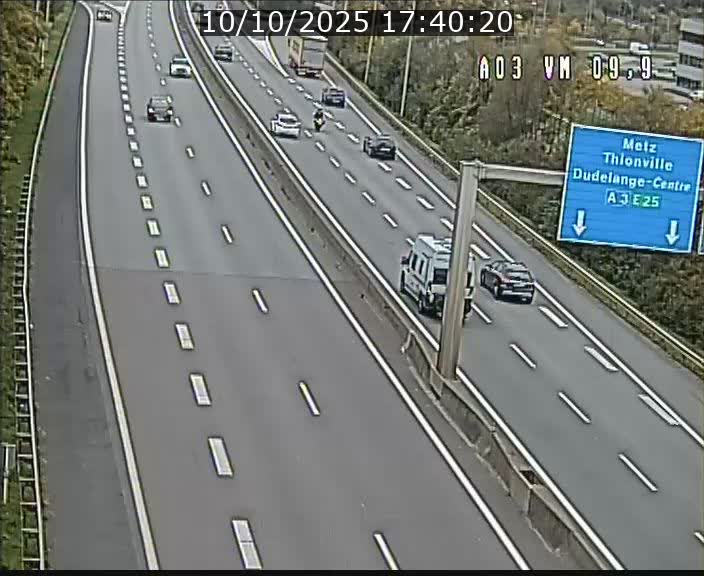 Webcam Autoroute à la Croix de Bettembourg - A3 - BK 9.9 - direction France