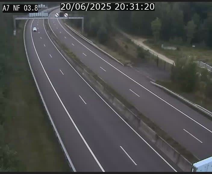 Webcam autoroute A7 au Luxembourg à la sortie du Tunnel Stafelter vers le Nord