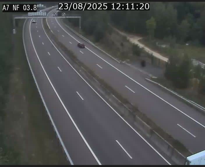 Webcam autoroute A7 au Luxembourg à la sortie du Tunnel Stafelter vers le Nord