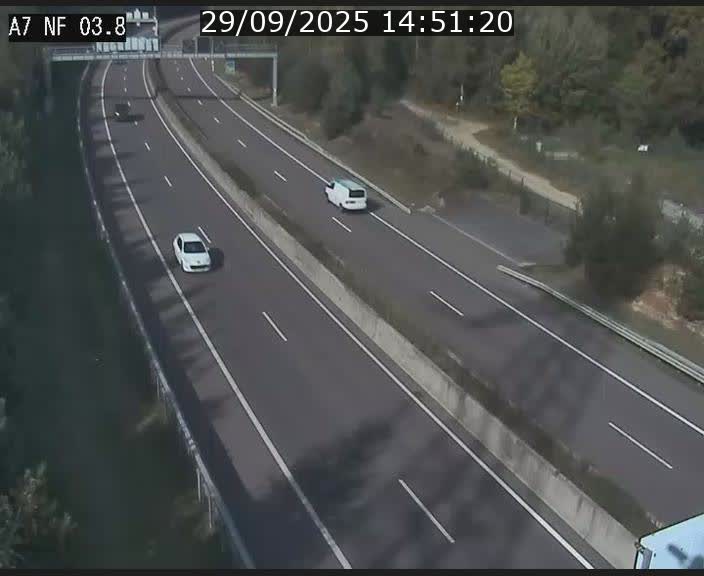 Webcam autoroute A7 au Luxembourg à la sortie du Tunnel Stafelter vers le Nord