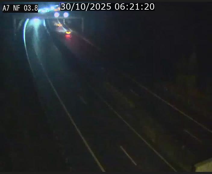 Webcam autoroute A7 au Luxembourg à la sortie du Tunnel Stafelter vers le Nord
