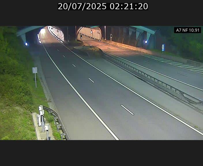 Caméra trafic Luxembourg - A7, Tunnel Gousselerbierg, entrée sud, direction Mersch